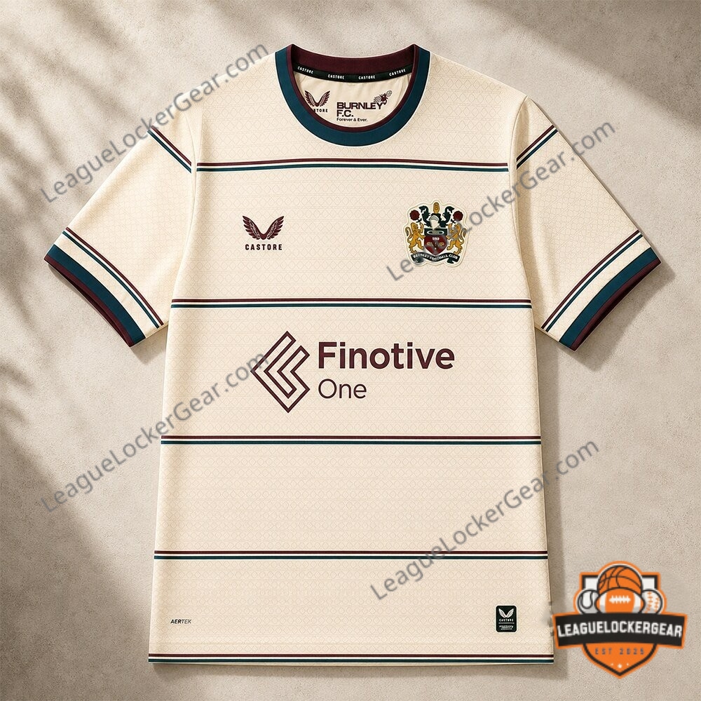 JJ Watt Burnley Football Club 2026-27 Away Kit Football Jersey - Detail View