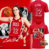 Caitlin Clark USA Basketball Tribute T-Shirt - full product display with player collage