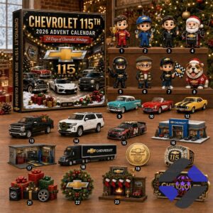 Chevrolet 115th Anniversary 2026 Advent Calendar - detailed view of character figurines and cars