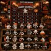 Cleveland Browns Halloween 2026 Advent Calendar - full display of calendar and ghost figures