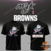 Cleveland Browns MGK Brownie the Elf Guitar T-Shirt - front and back display