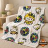 Club America Hello Kitty 2026 Blanket - draped over a light-colored sofa