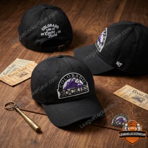 Colorado Rockies Live At Coors Field 2026 Baseball Hat - close-up front logo with baseball