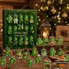Crystal Frog Ornaments Advent Calendar 2026 - full set displayed on a wooden surface with a festive background