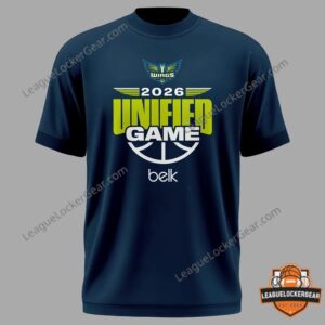 Dallas Wings 2026 Unified Game T-Shirt - front design close-up on three people