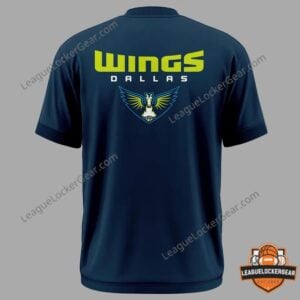 Dallas Wings 2026 Unified Game T-Shirt - front on model and separate back view