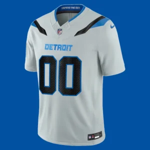 Detroit Lions DEFEND THE DEN Custom Football Jersey - front detail showing collar