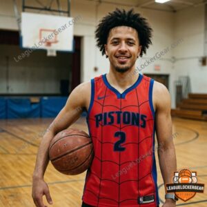 Detroit Pistons Spider-Man Cunningham Basketball Jersey