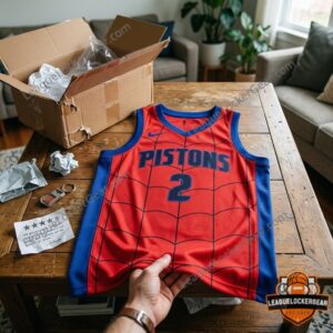 Detroit Pistons Spider-Man Cunningham Basketball Jersey
