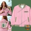 Disney Alice in Wonderland 75th Anniversary Royal Croquet Club Varsity Jacket - full view with model and flat