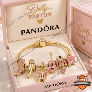 Dolly Parton Forever In Our Hearts Pandora Bracelet - complete set in pink gift box
