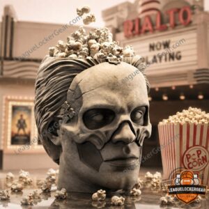 Ghost Band Papa Emeritus IV Skull Popcorn Bucket - close-up of the skull's face