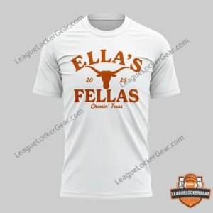 Ella Langley Texas Longhorns Ella's Fellas The Dandelion Tour 2026 T-Shirt - models and mascot wearing front