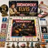 Elvis Presley Collector Edition Monopoly Board Game with all components displayed