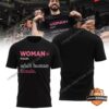 Enes Kanter WOMAN Adult Human Female T-Shirt - front and back view with a man wearing it