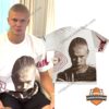 Erling Haaland Travis Scott Cactus Jack Nike New Haircut T-Shirt - model wearing shirt