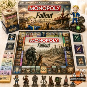 Fallout Collector Edition Monopoly Board Game - complete set with box, board, and game pieces