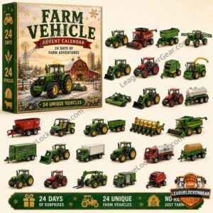 Farm Vehicles 24 Days of Farm Adventures Advent Calendar - front packaging with miniature vehicles