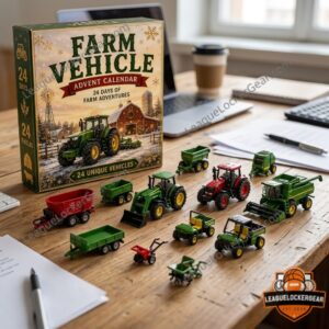 Farm Vehicles 24 Days of Farm Adventures Advent Calendar - full product layout with farm machinery