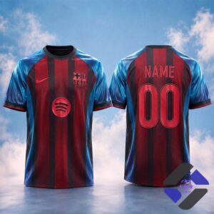 FC Barcelona Spider-Man Brand New Day 2026 Special Edition Football Jersey - back view close-up