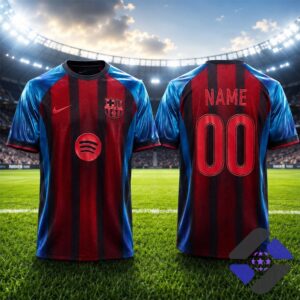 FC Barcelona Spider-Man Brand New Day 2026 Special Edition Football Jersey - front and back view