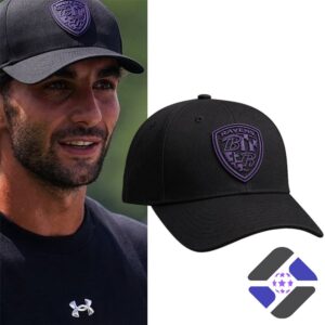 Baltimore Ravens Shield Logo Baseball Cap - close-up of the cap's front and brim