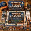 Florida Gators Collector Edition Halloween Monopoly Board Game - full set display