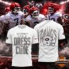 Georgia Bulldogs Saturday Has A Dress Code Whiteout Dawgs T-Shirt - front and back views