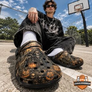 Grim Reaper Dark Harvest Halloween Crocs Clogs - photo 6