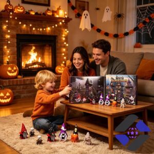Halloween Gnomes 31 Surprises Advent Calendar - gnomes and bottom feature icons