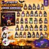 Halloween Gnomes Diamond Art Advent Calendar Kit full set, showing all 31 ornaments and the box