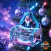 Hatsune Miku 2007-2027 20th Anniversary Christmas Ornament - full view hanging on tree