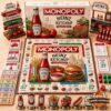 Heinz Ketchup Monopoly Board Game - full game setup with pieces and box