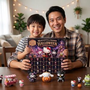 Hello Kitty and Friends Halloween 2026 Advent Calendar - close-up of the top right box and figures