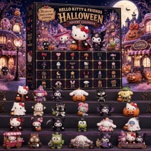 Hello Kitty and Friends Halloween 2026 Advent Calendar - full view of the box with all collectible figures