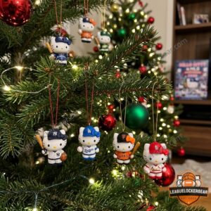 Hello Kitty MLB 2026 Advent Calendar - top row of Hello Kitty figures and calendar box