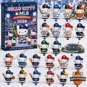 Hello Kitty MLB 2026 Advent Calendar - full overview with box and all figures