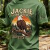 Jackie the Eagle Fly Free T-shirt - full front view