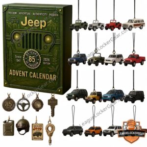 Jeep 85th Anniversary 2026 Edition Advent Calendar - full view with ornaments displayed