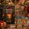 Jurassic Park 2026 Advent Calendar with Dinosaur Ornaments - full festive scene