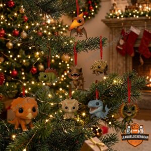 Jurassic Park 2026 Advent Calendar with Dinosaur Ornaments - close up of calendar box
