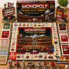 Kansas City Chiefs Championship Anniversary Monopoly Board Game - complete set overhead view