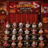 Kansas City Chiefs Halloween 2026 Advent Calendar - full view with all 24 ghost figures displayed