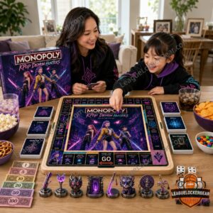 KPop Demon Hunters 2026 Monopoly Board Game - game box and cards