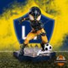 LA Galaxy Spider-Man Marvel Night Bobblehead Figure - front view on soccer field