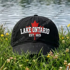 Lake Ontario Est. 1615 Canadian Lake Baseball Cap - front view