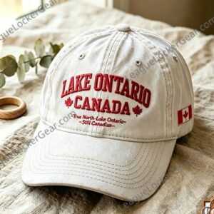 Lake Ontario We Hate Him Too Print Baseball Cap - photo 2