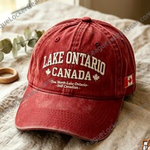 Lake Ontario We Hate Him Too Print Baseball Cap - photo 3