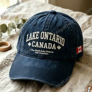 Lake Ontario We Hate Him Too Print Baseball Cap - photo 4