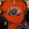 Leatherface He's From Texas I Can Tell Horror Halloween T-Shirt flat lay